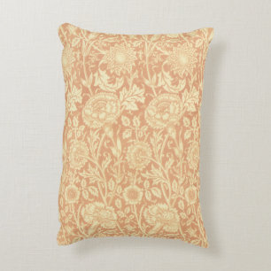 Pink and Rose by William Morris, Vintage Flowers Decorative Cushion