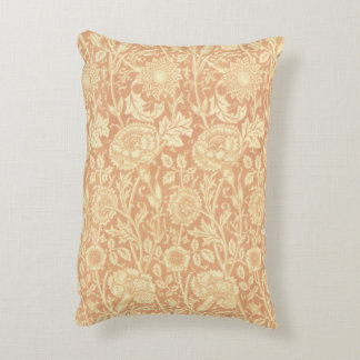 Pink and Rose by William Morris, Vintage Flowers Decorative Cushion