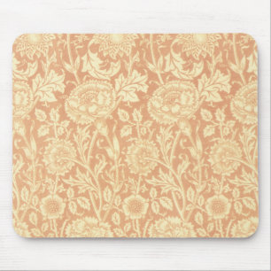 Pink and Rose by William Morris, Vintage Flowers Mouse Mat