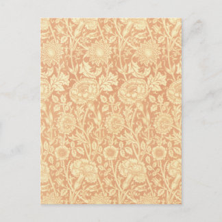 Pink and Rose by William Morris, Vintage Flowers Postcard
