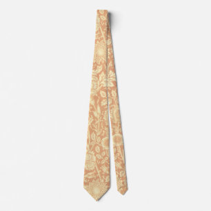 Pink and Rose by William Morris, Vintage Flowers Tie