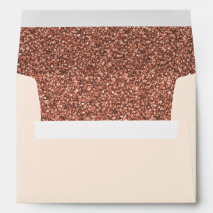 Pink and Rose-Gold Glitter Lined Envelope