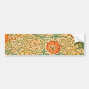 Pink and Rose Pattern (by William Morris) Bumper Sticker