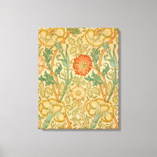 Pink and Rose Pattern (by William Morris) Canvas Print