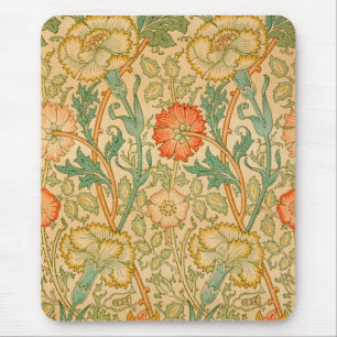 Pink and Rose Pattern (by William Morris) Mouse Mat