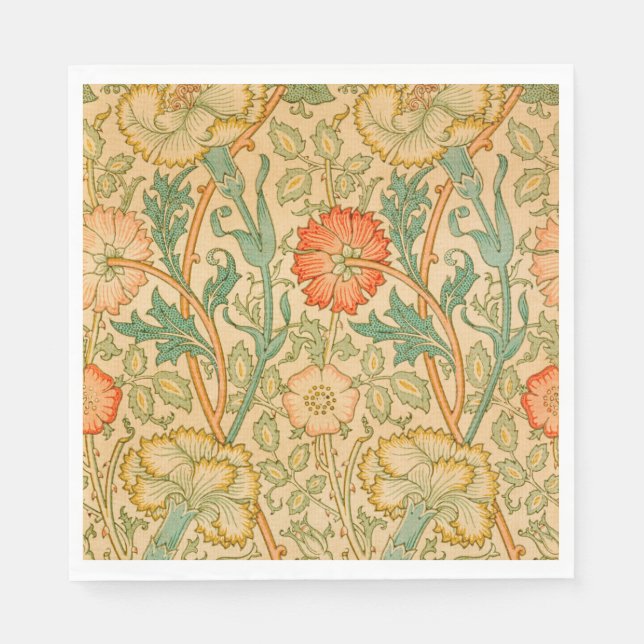 Pink and Rose Pattern (by William Morris) Napkin (Front)