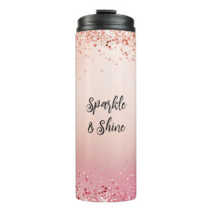 Pink and Rose Sparkle Ombre        Thermal Tumbler