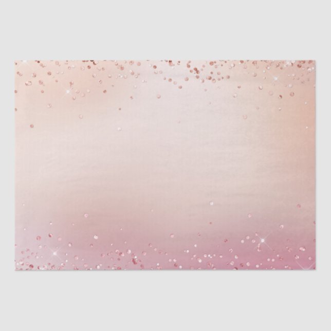 Pink and Rose Sparkle Ombre           Tissue Paper (Front)