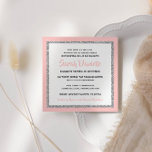 Pink and Silver Bat Mitzvah Invitation<br><div class="desc">This trendy Bat Mitzvah invitation features sparkling faux glitter layered against a solid colour background.  Use the template form to add your own information.  The "Customise" feature can be used to change the font style,  colour and layout.</div>