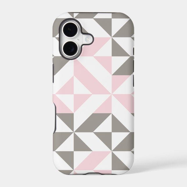 Pink and Silver Geometric ZigZag (Back)