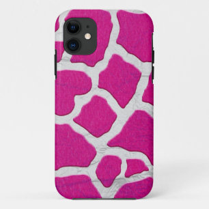 Pink and Silver Giraffe iPhone 11 Case