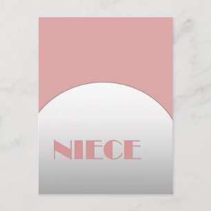 Pink And Silver Niece Postcard