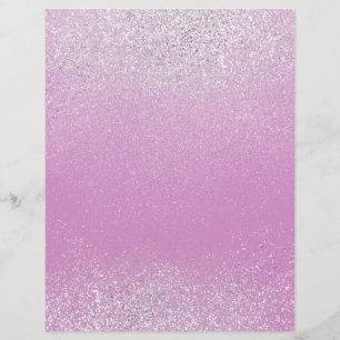 Pink and Silver Shimmer Dust Scrapbook Paper