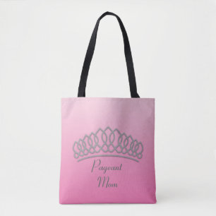 Pink and Silver Tiara Pageant Mum Bag
