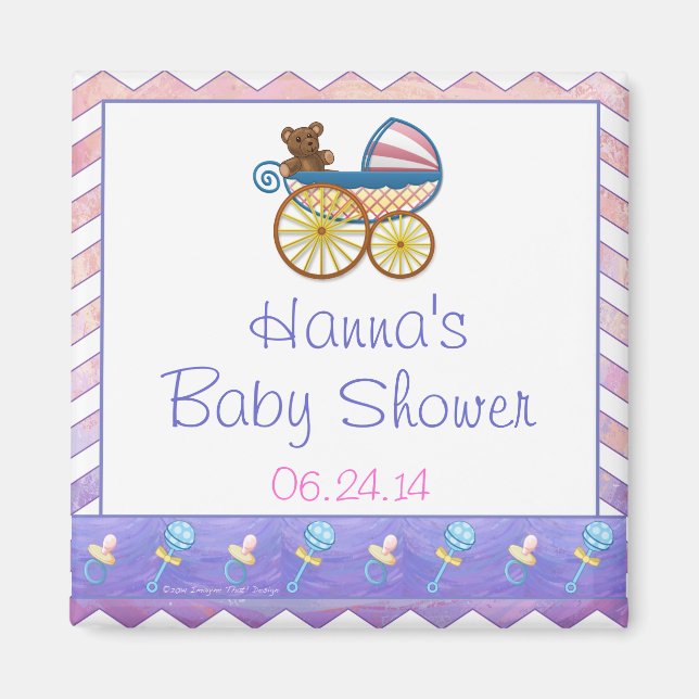 Pink and Stinky Baby Stuff Magnet (Front)