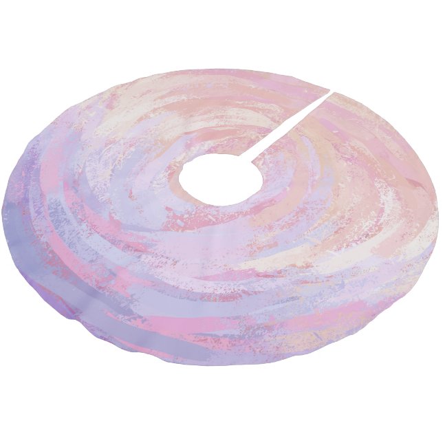 Pink and Stinky Brushed Polyester Tree Skirt (Angled)