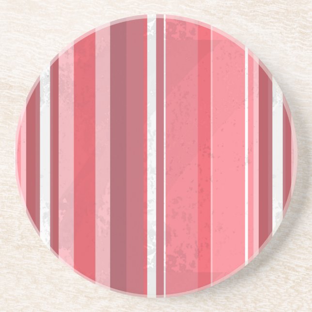 Pink and Stinky Stripes Coaster (Front)
