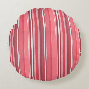 Pink and Stinky Stripes Round Cushion