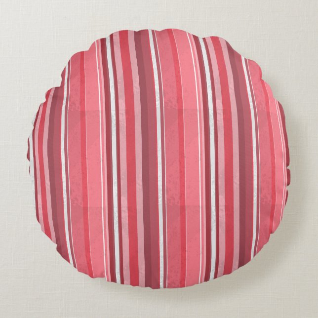 Pink and Stinky Stripes Round Cushion (Front)