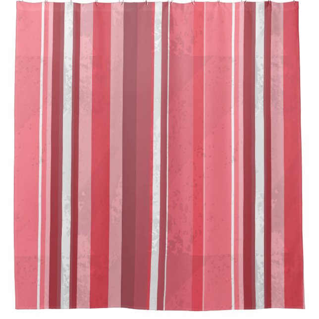 Pink and Stinky Stripes Shower Curtain (Front)