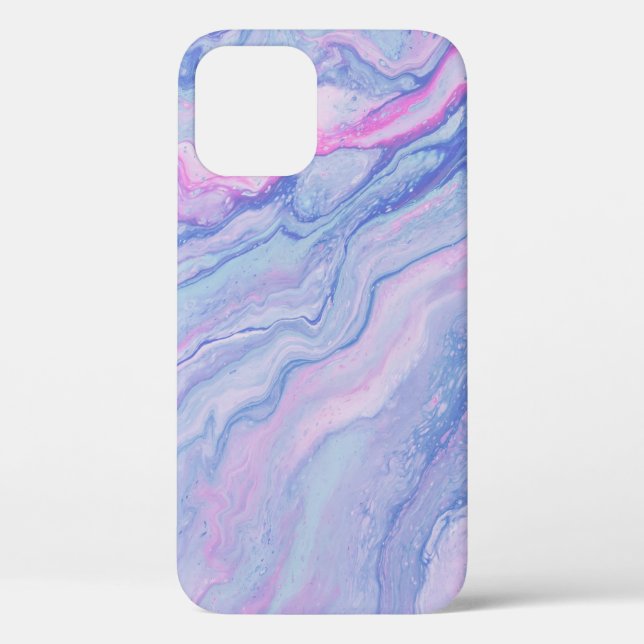 PINK AND TEAL ABSTRACT PAINTING Case-Mate iPhone CASE (Back)