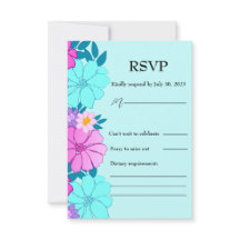 Pink and Teal Floral Wedding 