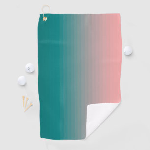 Pink and Teal Golf Towel