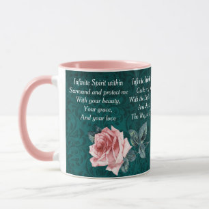 Pink and Teal Morning Prayer Mug