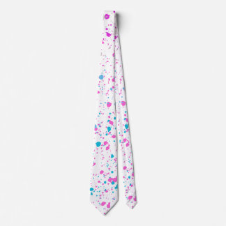 Pink and Teal Splatter Tie
