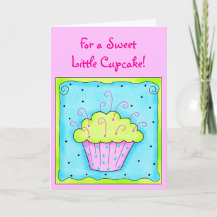 Pink and Turquiose Cupcake Card