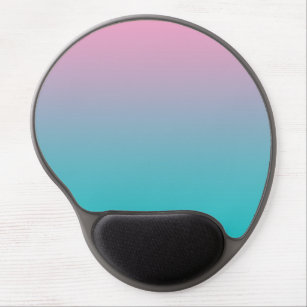 “Pink And Turquoise Ombre” Gel Mouse Mat