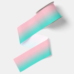 Pink and Turquoise Ombre Grosgrain Ribbon