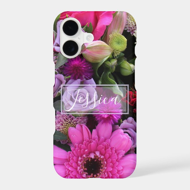 Pink and Violet Flowers Personalised (Back)