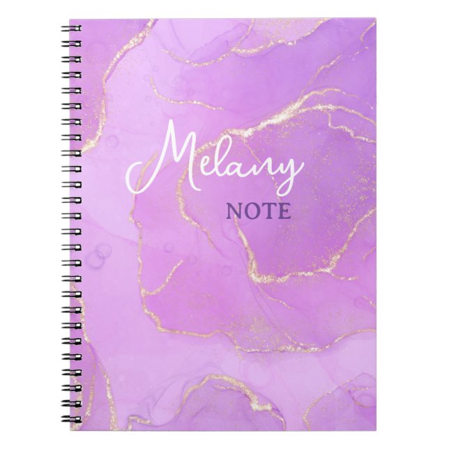 Pink and violet with name notebook (Front)
