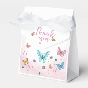 Pink and Whimsical Butterfly Baby Shower Favour Box