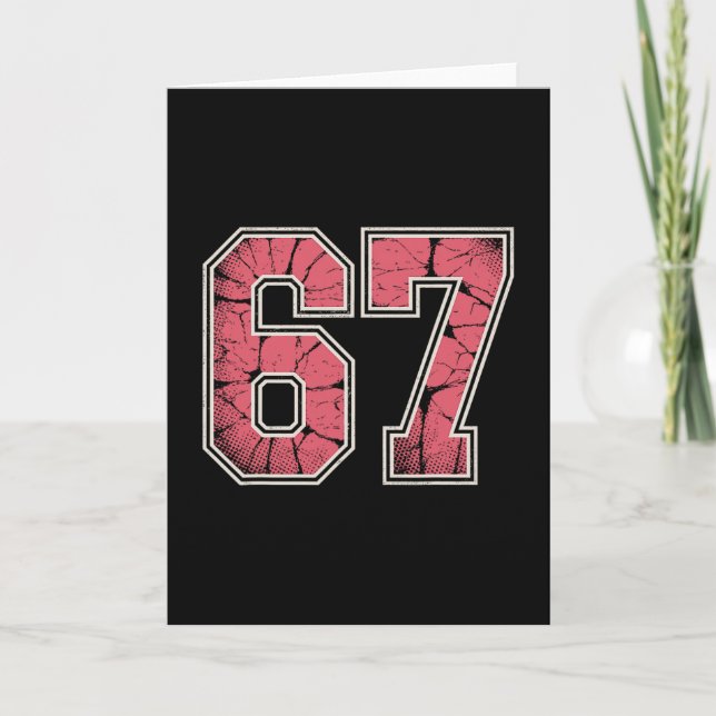 Pink And White 67  Card (Front)