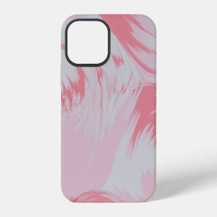 Pink and white abstract painting iPhone 12 case