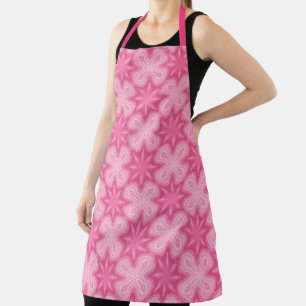 Pink And White Apron