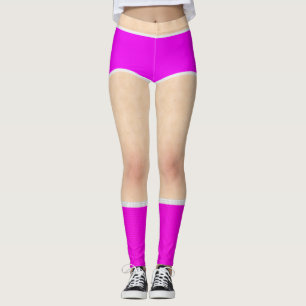 Pink and White Briefs and Socks Legging