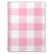 Pink and White Buffalo Check Notebook
