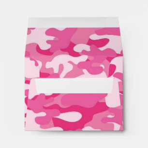 Pink and White Camo Design Envelopes