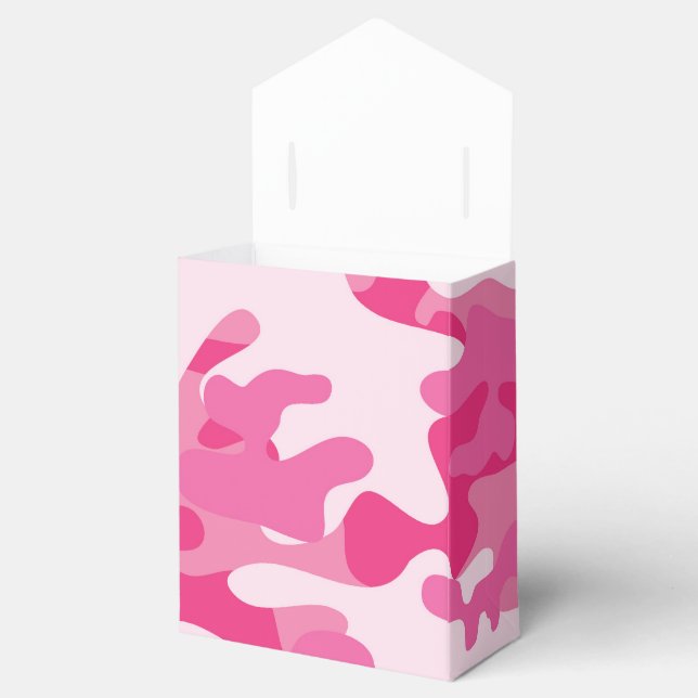 Pink and White Camo Design Favour Box (Opened)
