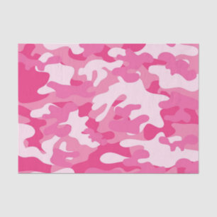 Pink and White Camo Design Tissue Paper