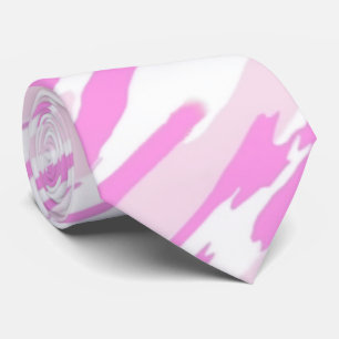 Pink and white Camouflage Pattern Tie