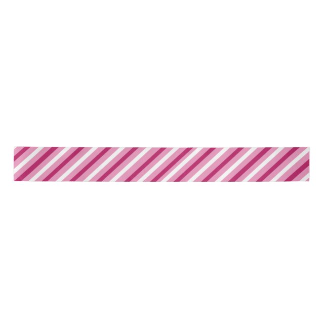Pink and white candy cane ribbon satin ribbon (Front)