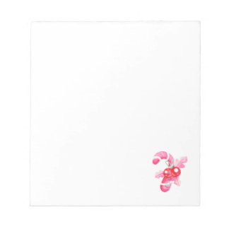 Pink and White Candy Christmas Notepad 