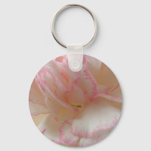 Pink and White Carnation Keychain