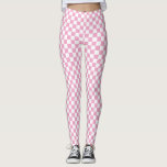 Pink and White Chequered Pattern Leggings<br><div class="desc">Pink and White Chequered Pattern Leggings</div>