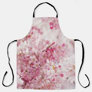 PINK AND WHITE CHERRY BLOSSOM APRON