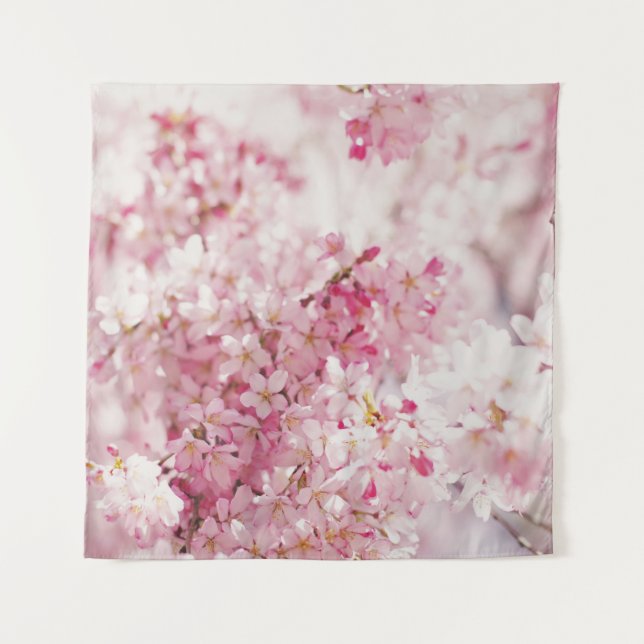 PINK AND WHITE CHERRY BLOSSOM TAPESTRY (Front)